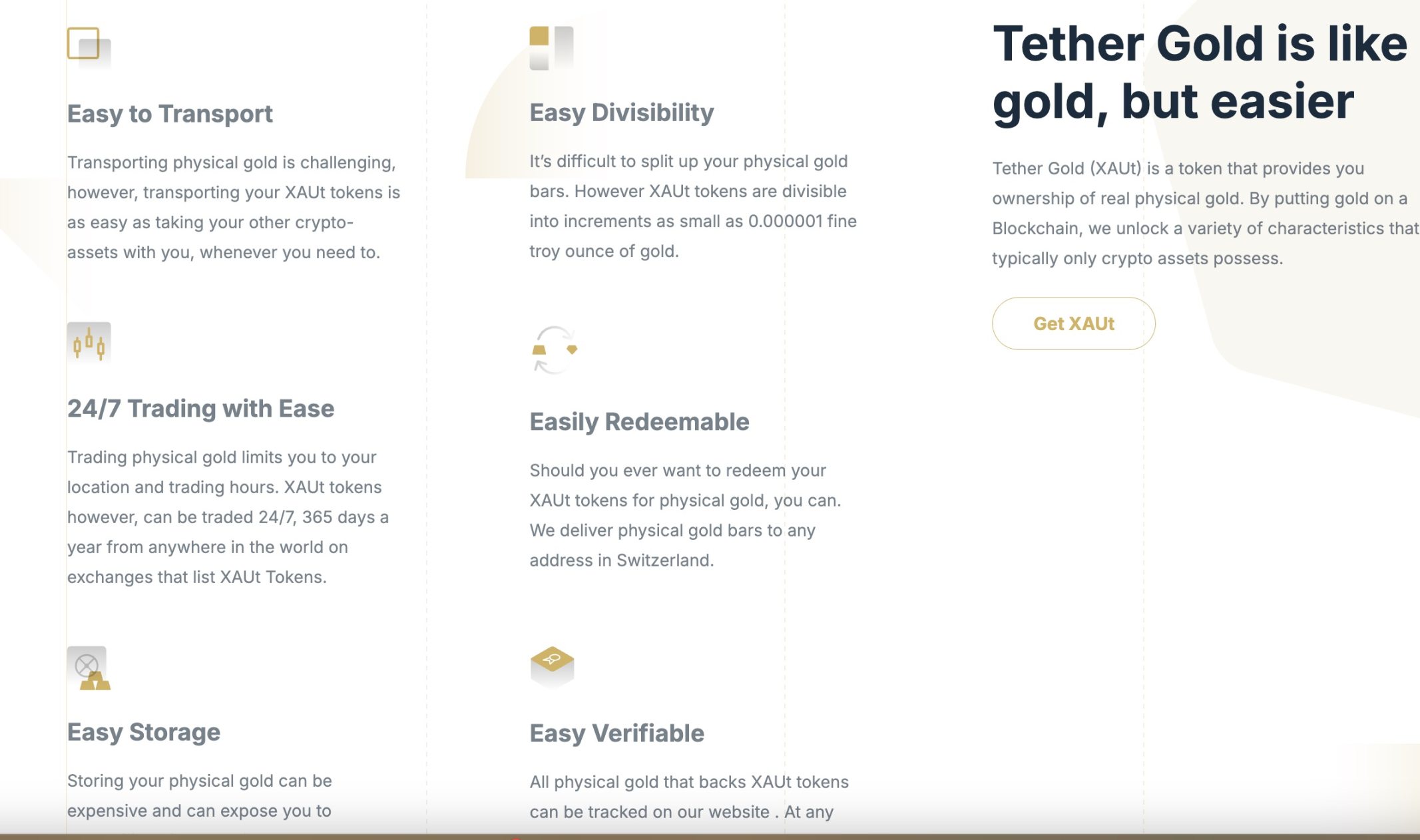 除了USDT外，Tether80吨黄金支撑XAUT代币