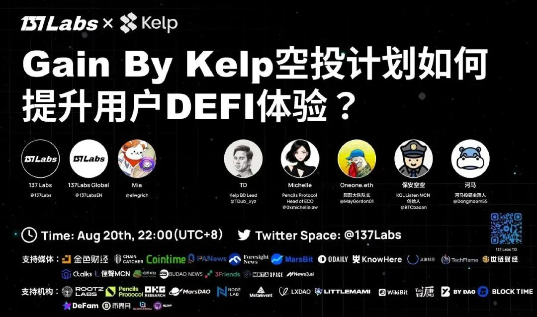 Gain by Kelp 空投计划如何提升用户 DEFI 体验？｜137SPS024